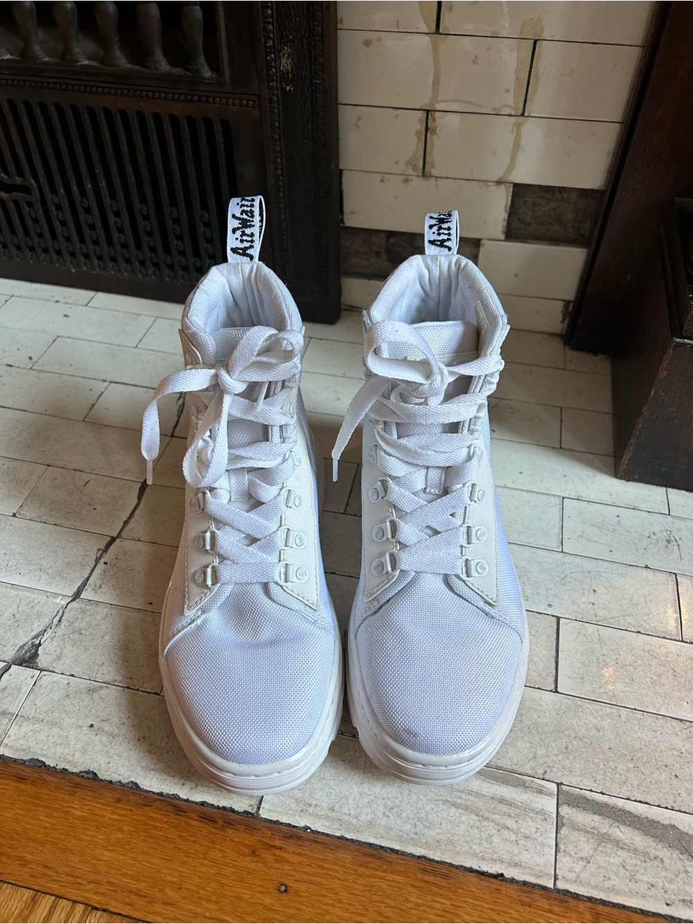 White Dr Martens Canvas Boot